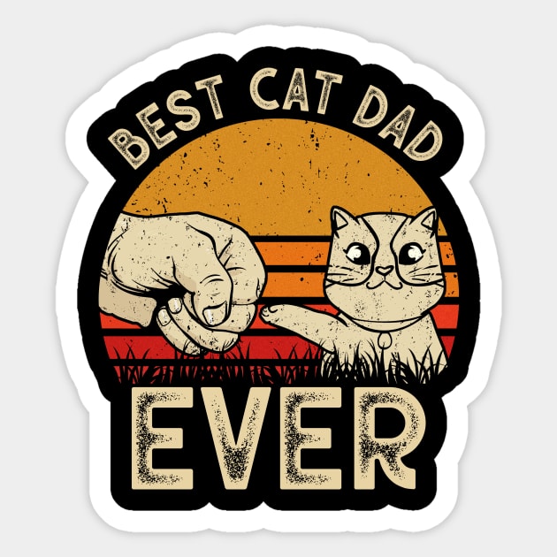 Best Cat Dad Ever Men's Shirt Sticker by Cheridle12